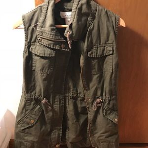 Olive green vest